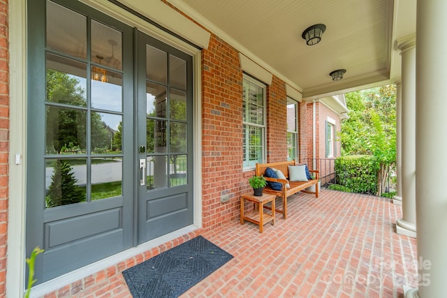 2004 Viscount Dr, Matthews, NC 28104 - covered porch featuring french doors