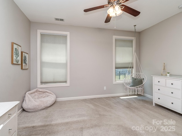 314 Candella Dr, Matthews, NC 28104 - unfurnished bedroom with carpet, baseboards, and a ceiling fan