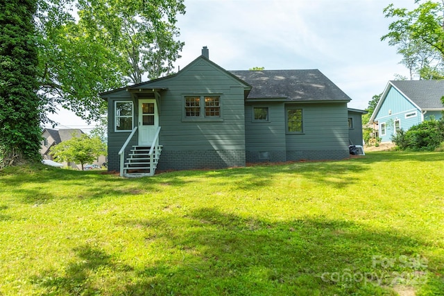 12 Mountain View Ave, Black Mountain, NC 28711 - back of house with a lawn, crawl space, and a shingled roof