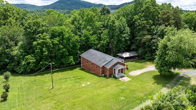1844 Bellcroft Ln, Lenoir, NC 28645 - aerial view of property and surrounding area featuring a mountain backdrop