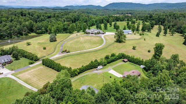 1844 Bellcroft Ln, Lenoir, NC 28645 - aerial view of sparsely populated area with a heavily wooded area