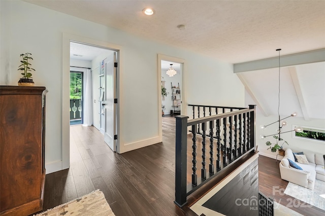 19 Poplar Ct, Hendersonville, NC 28792 - corridor featuring dark wood-style floors and an upstairs landing
