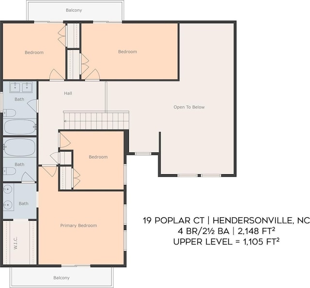 19 Poplar Ct, Hendersonville, NC 28792 - view of room layout
