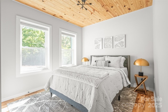 163 Hawk Hollow Dr, Lake Lure, NC 28746 - bedroom featuring wooden ceiling and wood finished floors