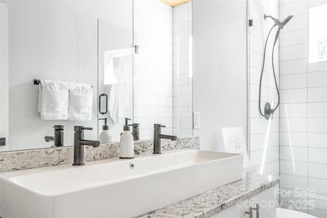 163 Hawk Hollow Dr, Lake Lure, NC 28746 - full bathroom featuring a stall shower and vanity
