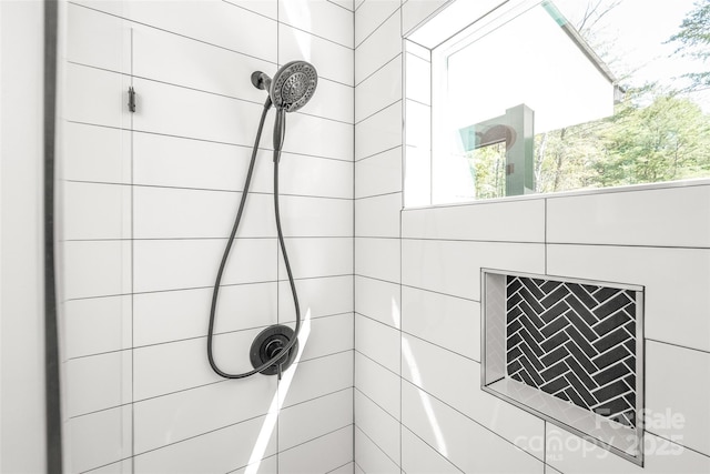 163 Hawk Hollow Dr, Lake Lure, NC 28746 - bathroom featuring tiled shower and plenty of natural light