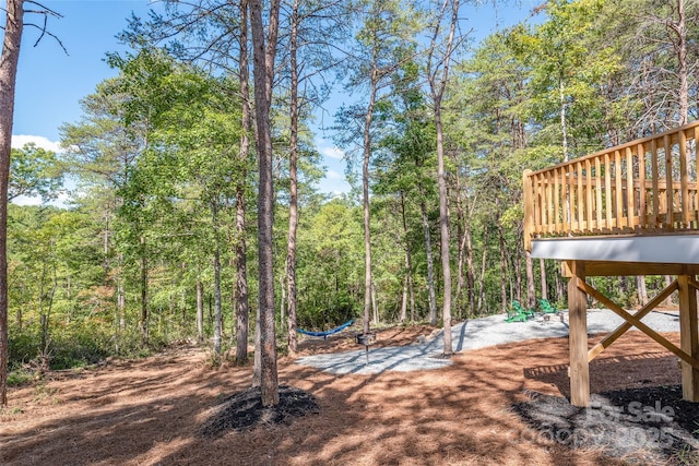163 Hawk Hollow Dr, Lake Lure, NC 28746 - view of yard featuring a wooded view
