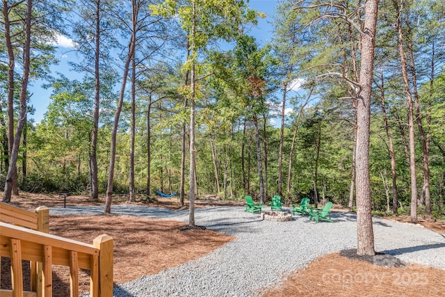 163 Hawk Hollow Dr, Lake Lure, NC 28746 - view of yard featuring a fire pit