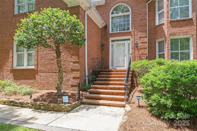 7301 Leharne Dr, Charlotte, NC 28270 - view of exterior entry with brick siding