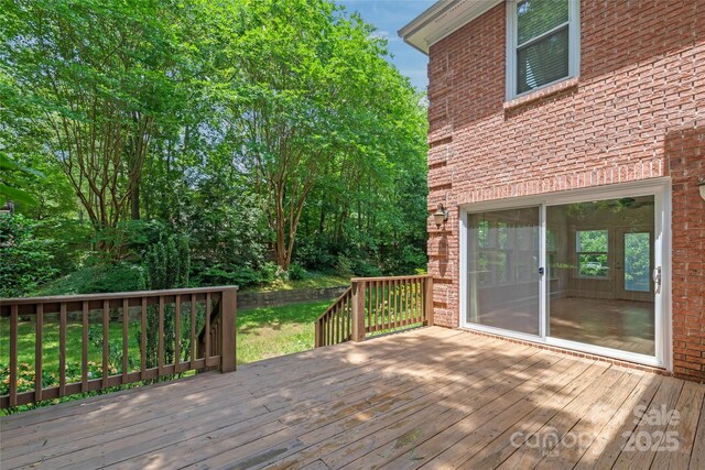 7301 Leharne Dr, Charlotte, NC 28270 - view of wooden terrace