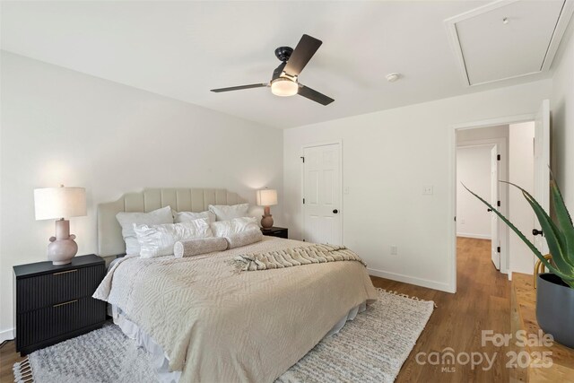 922 Maurice St, Monroe, NC 28112 - bedroom with wood finished floors and ceiling fan