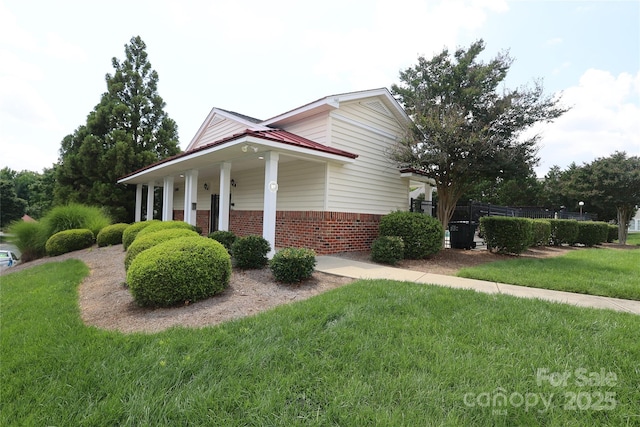 12321 Aquitaine St, Charlotte, NC 28277 - view of side of home with brick siding