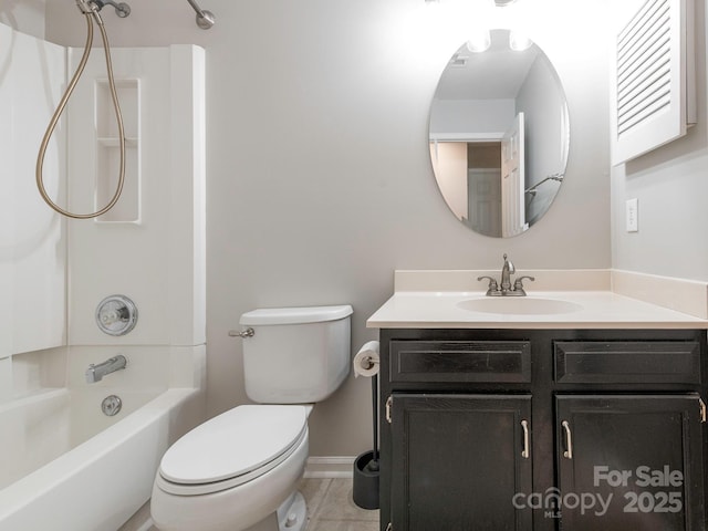 703 Bradberry Ln, Indian Trail, NC 28079 - bathroom featuring vanity, tub / shower combination, and tile patterned floors