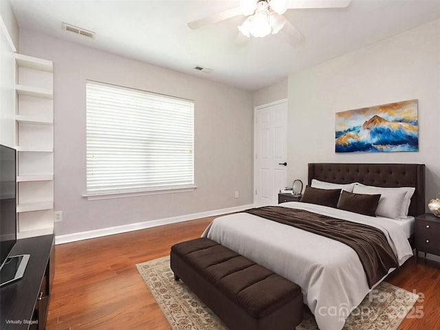 703 Bradberry Ln, Indian Trail, NC 28079 - bedroom featuring wood finished floors and a ceiling fan