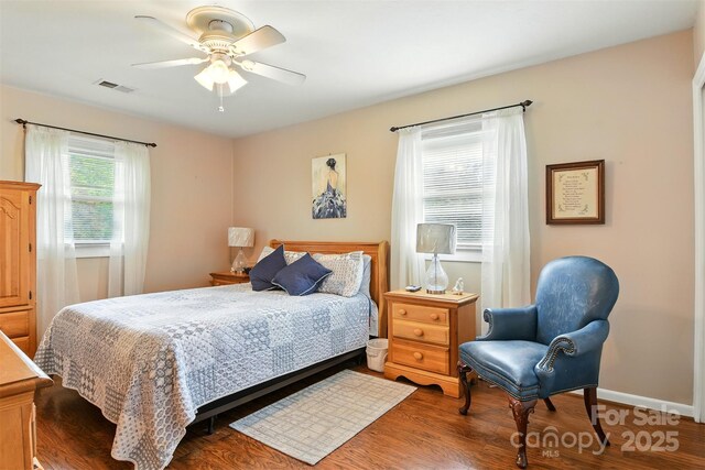 155 John Thomas Dr, Boone, NC 28607 - bedroom featuring wood finished floors and ceiling fan