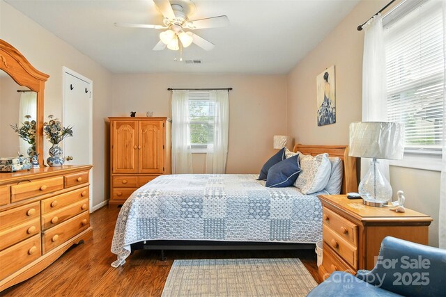 155 John Thomas Dr, Boone, NC 28607 - bedroom with wood finished floors and a ceiling fan