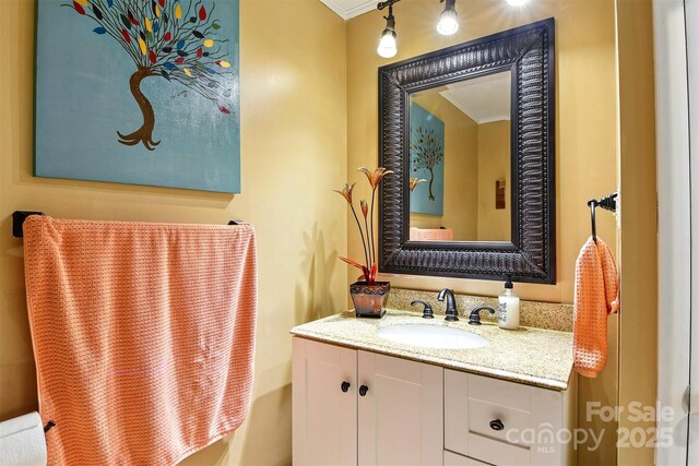 155 John Thomas Dr, Boone, NC 28607 - bathroom featuring vanity and crown molding