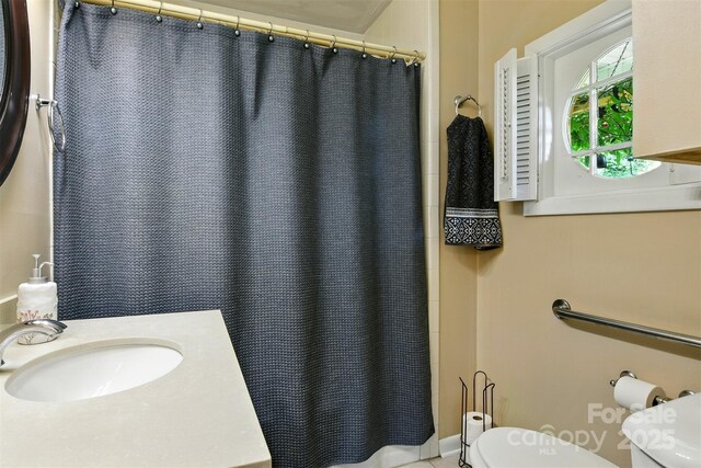 155 John Thomas Dr, Boone, NC 28607 - bathroom featuring vanity and a shower with curtain