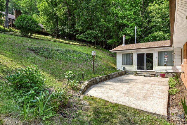 155 John Thomas Dr, Boone, NC 28607 - view of green lawn featuring a patio and entry steps