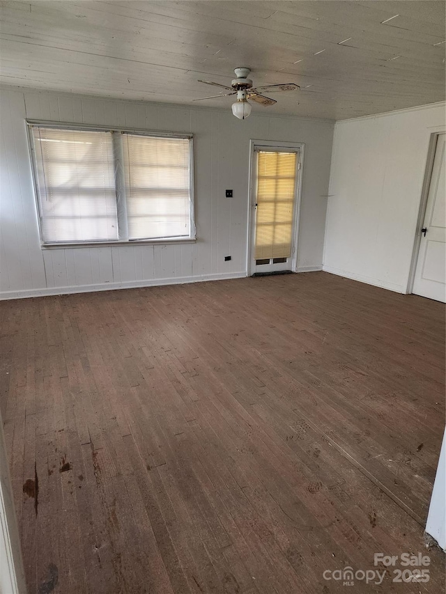 423 Tot Dellinger Rd, Cherryville, NC 28021 - empty room featuring wood-type flooring and a ceiling fan