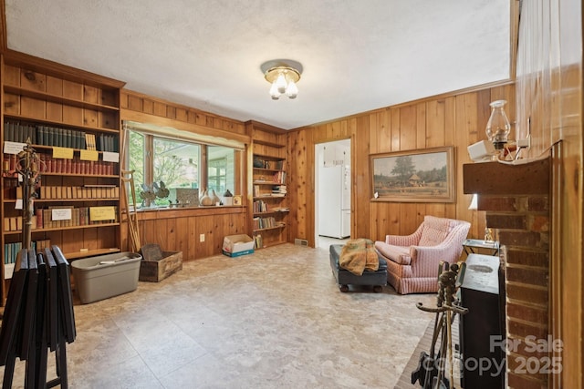 2500 Kendrick Dr, Charlotte, NC 28214 - living area featuring wooden walls