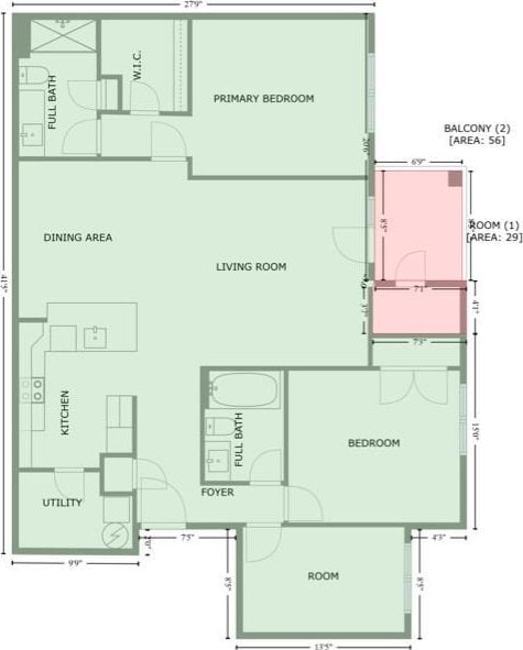 17136 Red Feather Dr, Charlotte, NC 28277 - view of room layout
