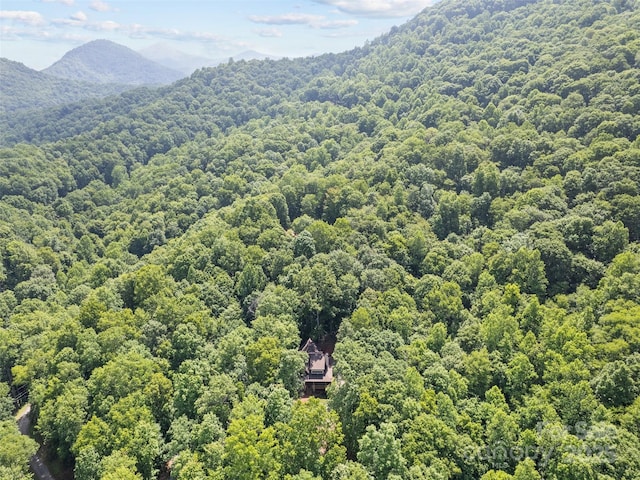 389 Manna Way, Sylva, NC 28779 - bird's eye view of a heavily wooded area and a mountain backdrop
