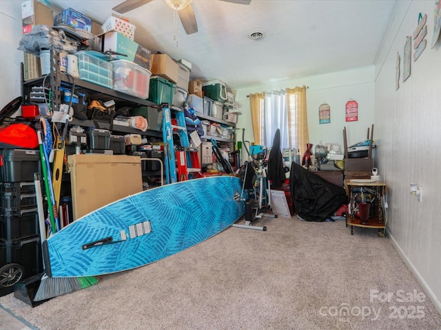 1035 Chesterfield Hwy, Cheraw, SC 29520 - storage with a ceiling fan
