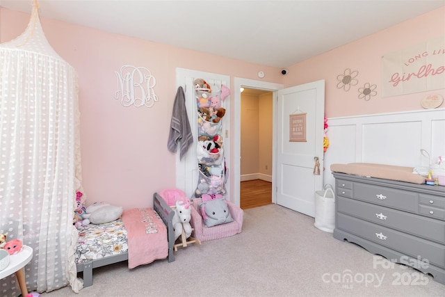 810 Maplewood Ave, Kannapolis, NC 28081 - carpeted bedroom with wainscoting