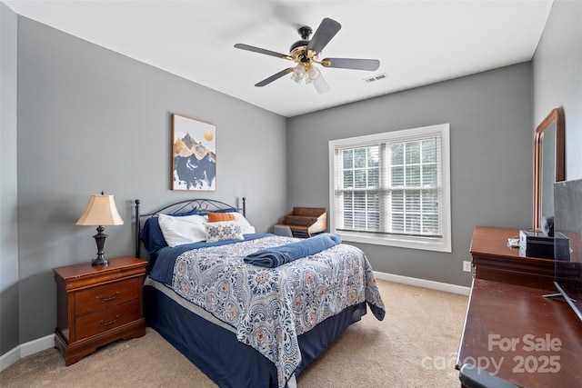 6006 Casswell Cir, Matthews, NC 28104 - bedroom with light colored carpet and ceiling fan
