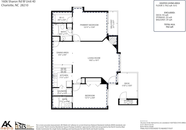 1606 Sharon Rd W Unit 40, Charlotte, NC 28210 - view of home floor plan