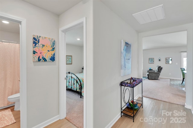 410 Apex Cir, Shelby, NC 28152 - hallway featuring wood finished floors and recessed lighting