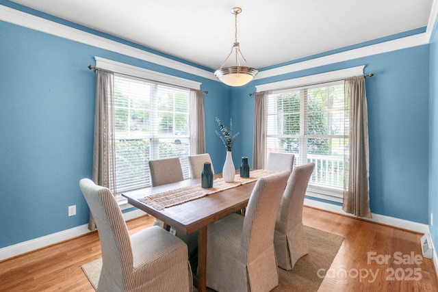 2619 Merion Hills Ct, Charlotte, NC 28269 - dining space with light wood-type flooring