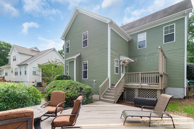 2619 Merion Hills Ct, Charlotte, NC 28269 - rear view of property with a deck
