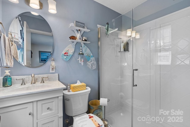 135 Burton Hills Cir, Gastonia, NC 28054 - bathroom featuring vanity and a stall shower