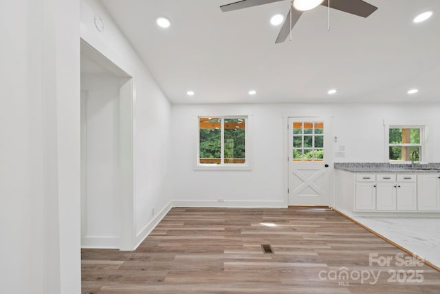 431 Pole Miller Ext, Brevard, NC 28712 - unfurnished dining area featuring recessed lighting, light wood finished floors, and ceiling fan