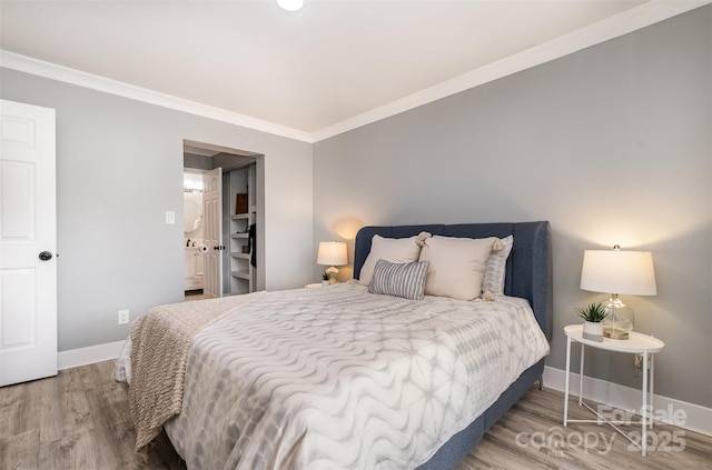 8135 Cedar Glen Dr, Charlotte, NC 28212 - bedroom featuring crown molding and wood finished floors