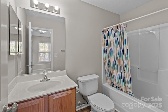 12516 Hennigan Place Ln, Charlotte, NC 28214 - bathroom featuring vanity and shower / bathtub combination with curtain