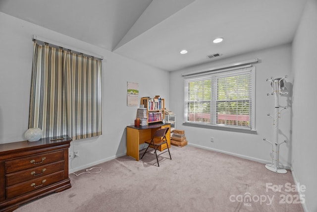 212 Foxfield Ln, Matthews, NC 28105 - office area featuring carpet flooring and recessed lighting