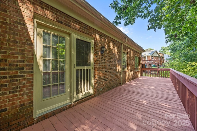 212 Foxfield Ln, Matthews, NC 28105 - view of wooden deck