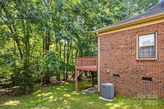 212 Foxfield Ln, Matthews, NC 28105 - view of green lawn with a deck