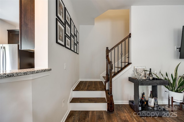 4107 Park S Station Blvd, Charlotte, NC 28210 - stairway featuring wood finished floors and baseboards