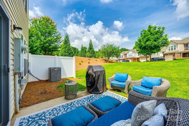 4107 Park S Station Blvd, Charlotte, NC 28210 - view of patio with area for grilling and a residential view