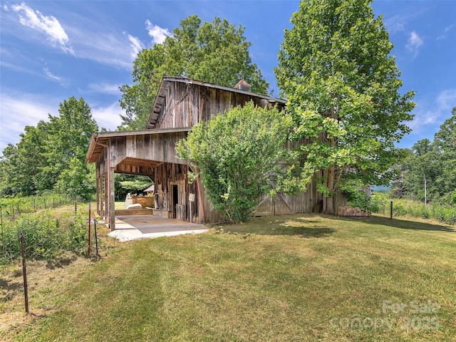 185 Indian Springs Rd, Clyde, NC 28721 - view of green lawn with a patio area