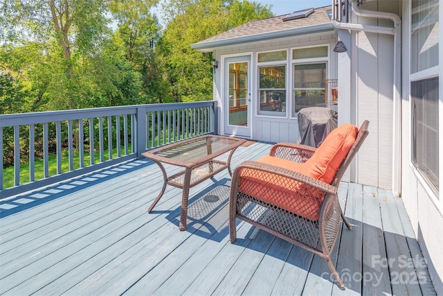 76 Woodland Hills Rd, Asheville, NC 28804 - wooden terrace featuring area for grilling