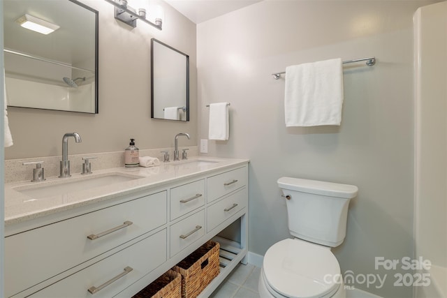 76 Woodland Hills Rd, Asheville, NC 28804 - full bathroom with double vanity and tile patterned flooring