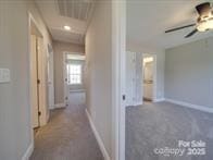 1017 W C St, Kannapolis, NC 28081 - hall featuring baseboards and carpet floors