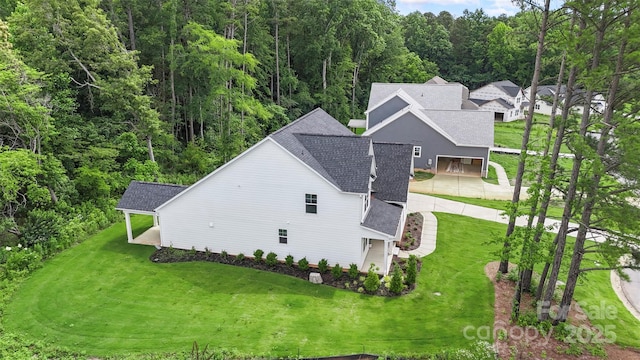 3222 Player Ct, Salisbury, NC 28144 - aerial view of property and surrounding area featuring a forest