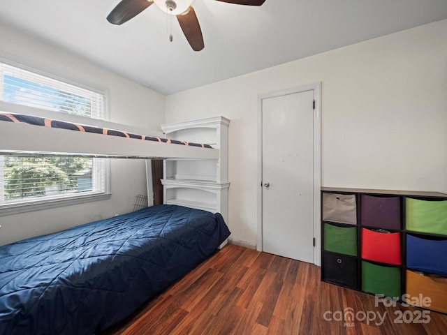 427 E 12th Ave, Gastonia, NC 28054 - bedroom featuring wood finished floors and ceiling fan