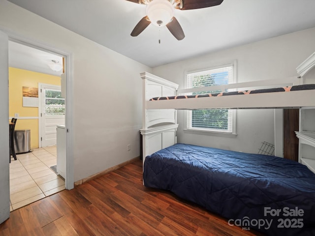 427 E 12th Ave, Gastonia, NC 28054 - bedroom featuring wood finished floors and a ceiling fan